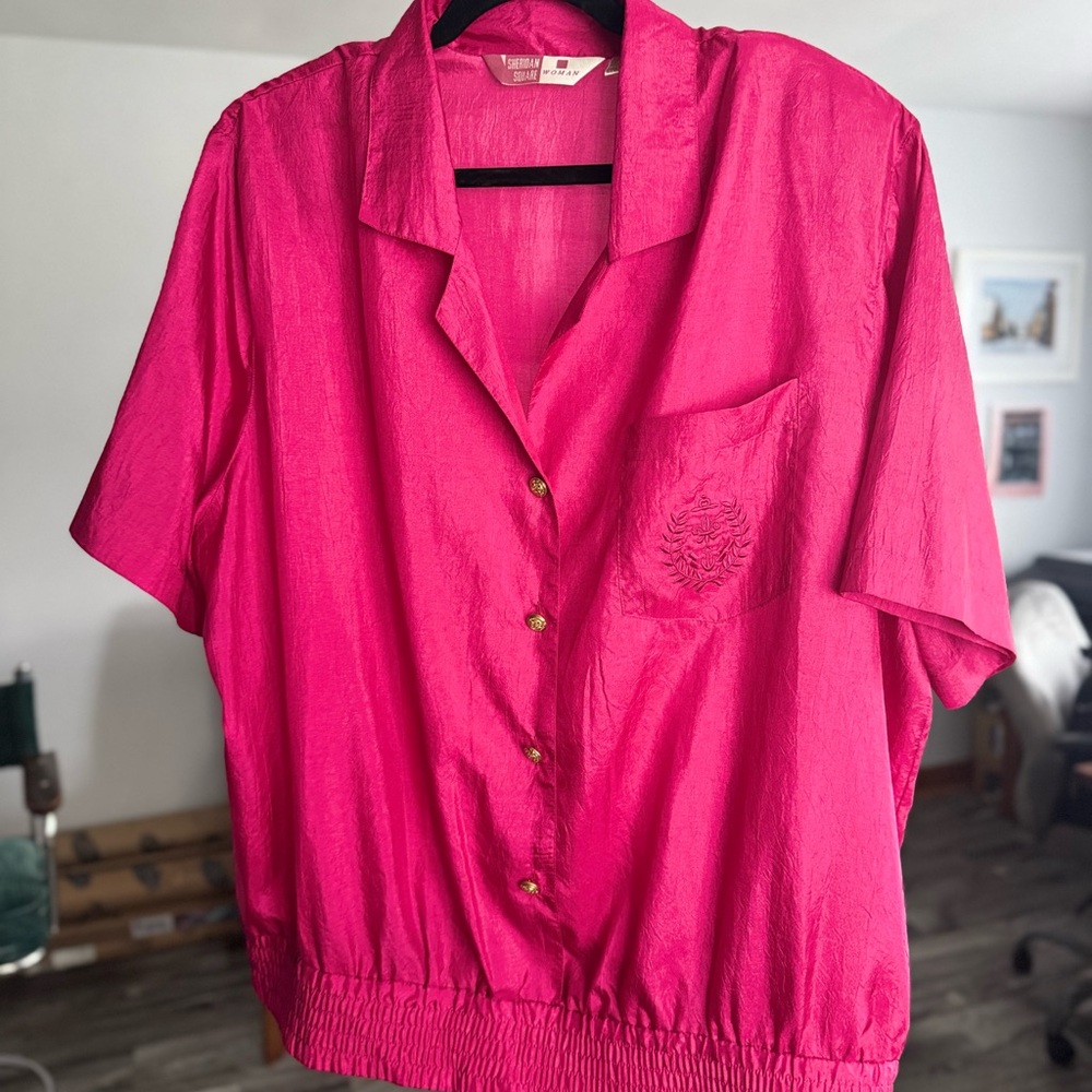 Vibrant Pink Button Down Shirt